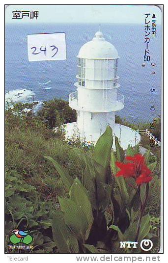 Telefonkarte Japan LEUCHTTURM (243) Télécarte Japon PHARE * VUURTOREN LIGHTHOUSE LEUCHTTURM FARO FAROL Phonecard - Leuchttürme