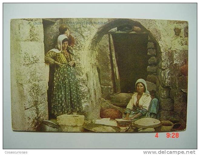 5726 SYRIA SIRIA SYRIAN PEASANTS MAKING   ETHNIC ETNICA     YEARS  1910  OTHERS IN MY STORE - Non Classés