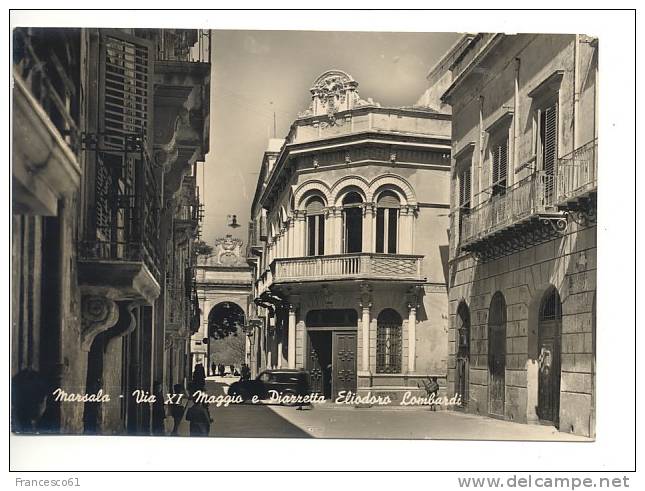 Sicilia  MARSALA Trapani Via XI Maggio PiazzettaLombardi Fotografica 9315-49 SGP Nuova - Marsala