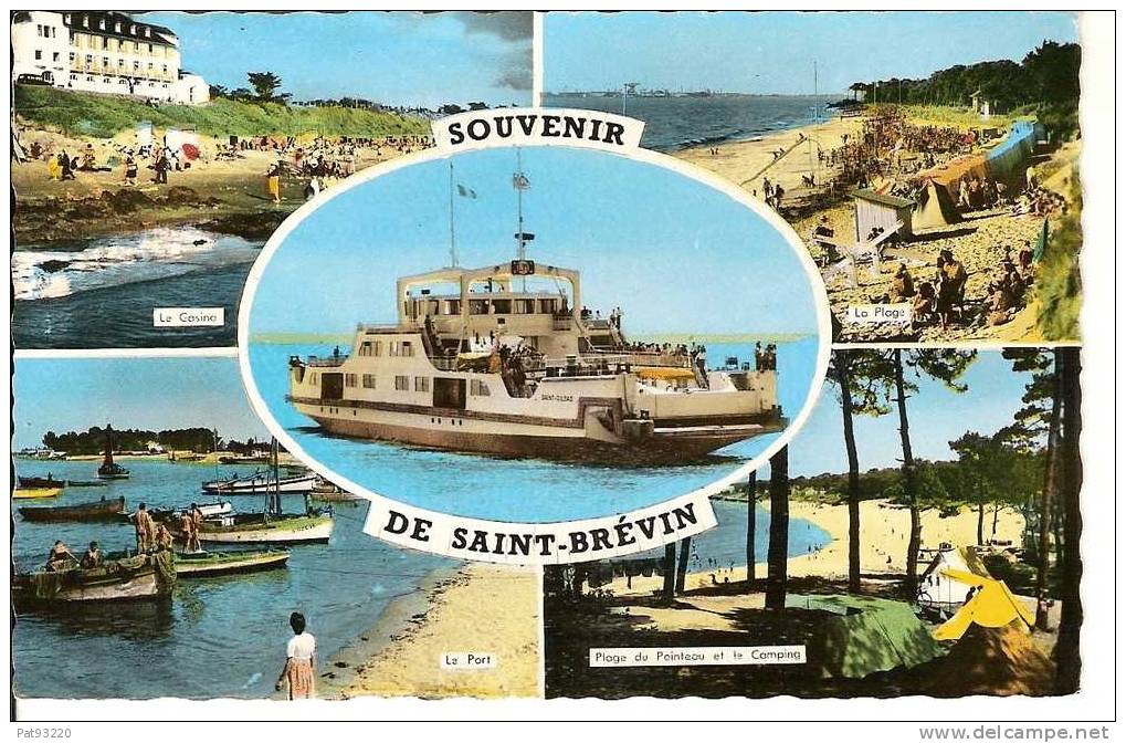 44 Souvenir De SAINT-BREVIN N° 1 / CPSMP Multivues (5) Dentelée Circulée 1967 / Flamme / TBE - Saint-Brevin-l'Océan