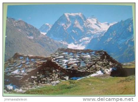 Switzerland 1998 Illustrated Postcard To Belgium - House With Snow Winter - Stone Roof - Lake Stamp - Nice Cancel - Covers & Documents