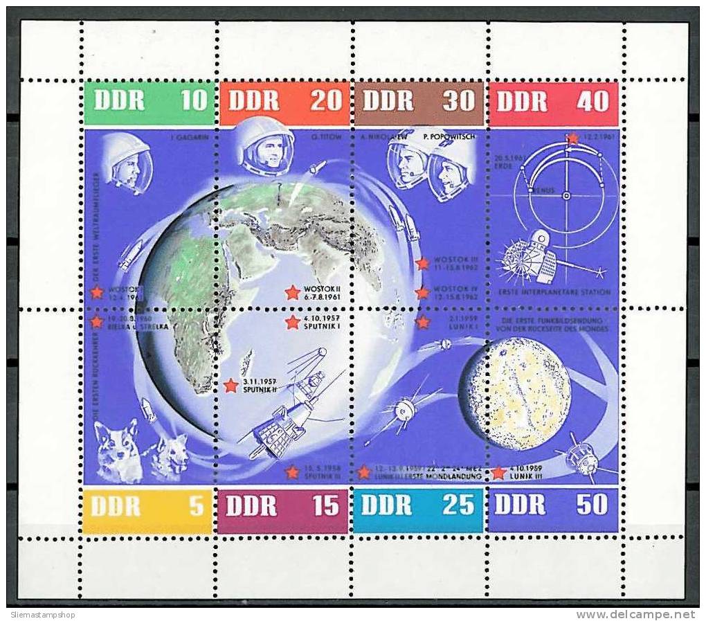 EAST GERMANY - SATELLITES M/S - V1578 - Europe