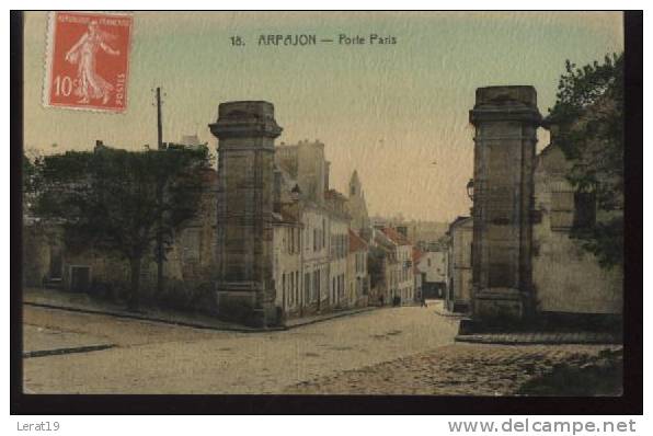 91....ARPAJON......PORTE PARIS.... ECRITE.... * ‹(•¿•)› - Arpajon