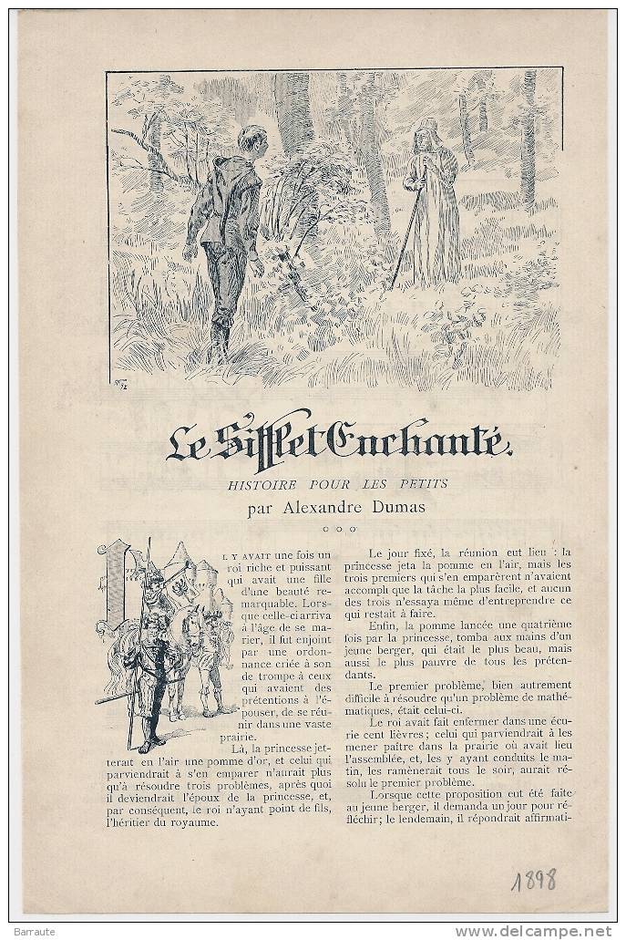 Contes - contes de ALEXANDES DUMAS publié en 1898  Le sifflet enchanté