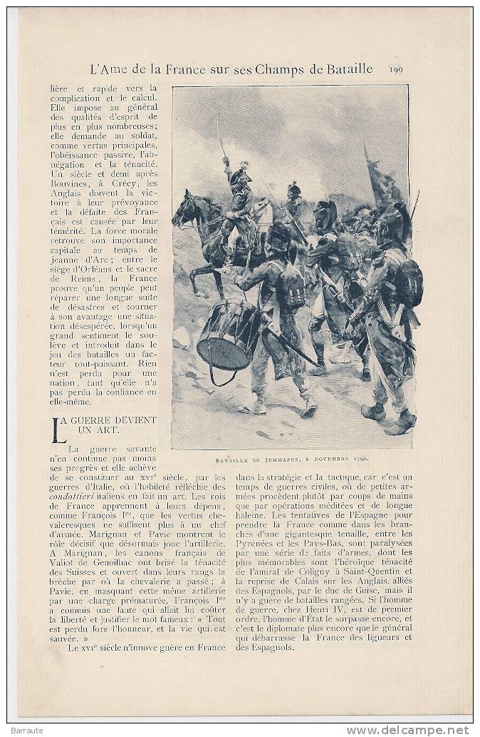 Feuillet Article Actualité De 1898 " L´AME De La FRANCE Sur Ses CHAMPS De BATAILLE" Par Gustave LARROUMET - Contes