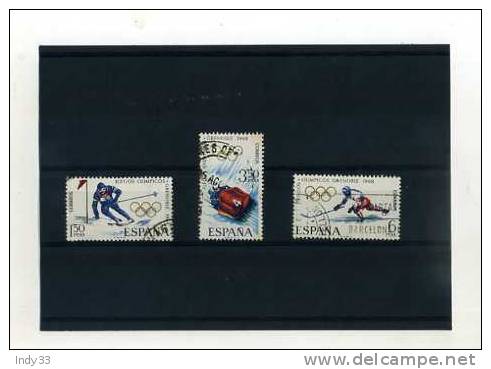 -  TIMBRES J.O. 1968 .TIMBRES D´ESPAGNE SUR LES J.O. DE GRENOBLE 1968 - Hiver 1968: Grenoble