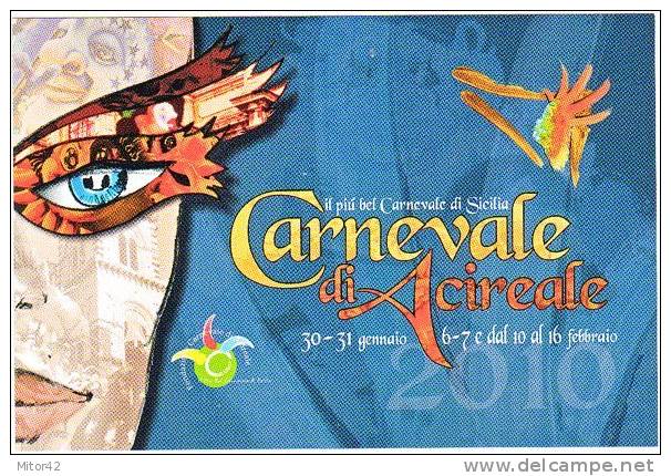 Acireale-Carnevale 2010-Cartolina Ufficiale Nuova - Acireale
