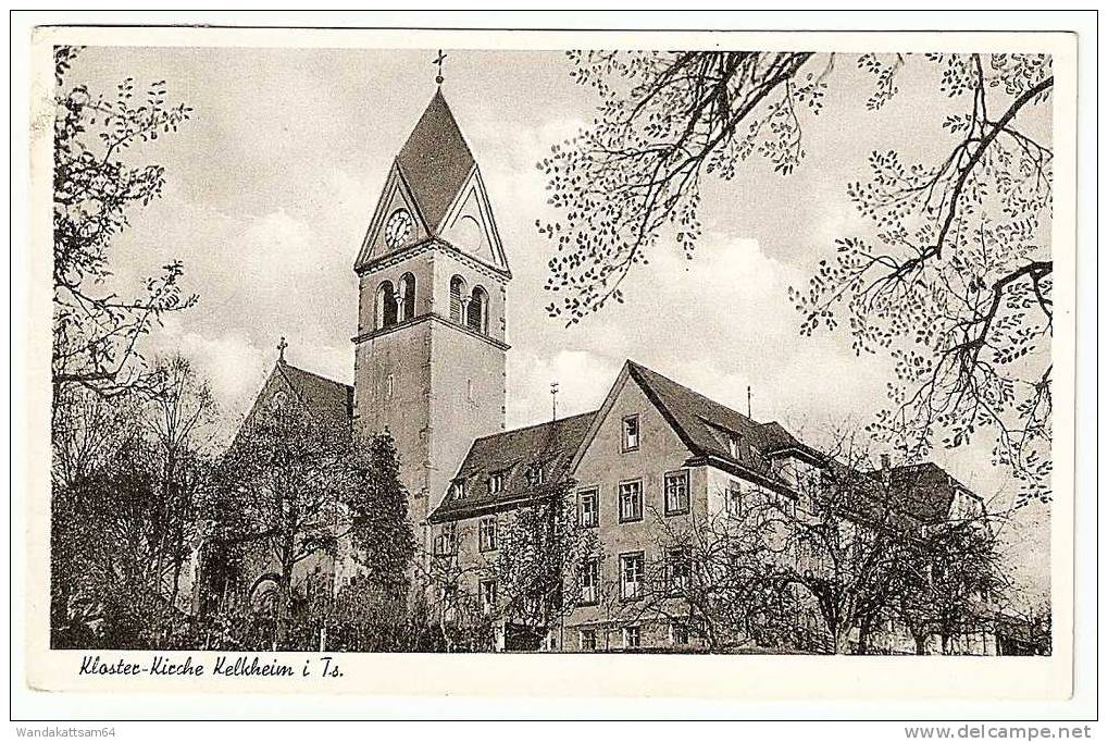 AK 53 Kloster-Kirche Kelkheim I. Ts. 28.2.56- 8 KELKHEIM (TAUNUS) Bekannt Durch Seine Möbel Nach Bad Godesberg - Kelkheim