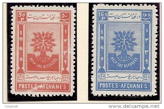 REFUGEES - AFGHANISTAN - 1960 Yvert # 494/5 - MINT (NH) - # 494 With White Spots Over The S (from POSTES) - Vluchtelingen