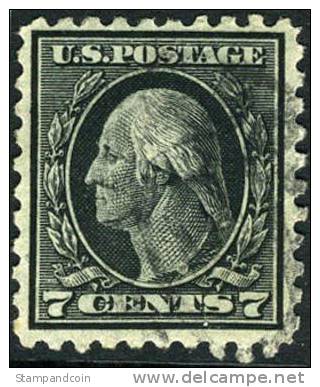 US #430 Used 7c Washington From 1914 - Oblitérés