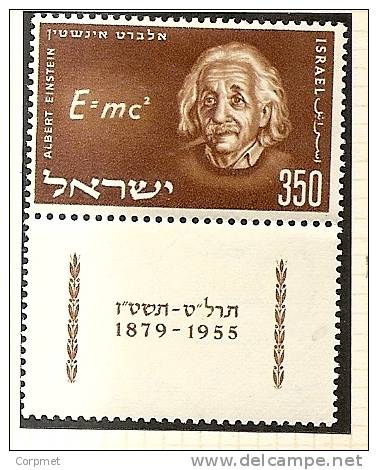 ALBERT EINSTEIN -  ISRAEL - Yvert # 110 With TAB MINT (LH) - Albert Einstein