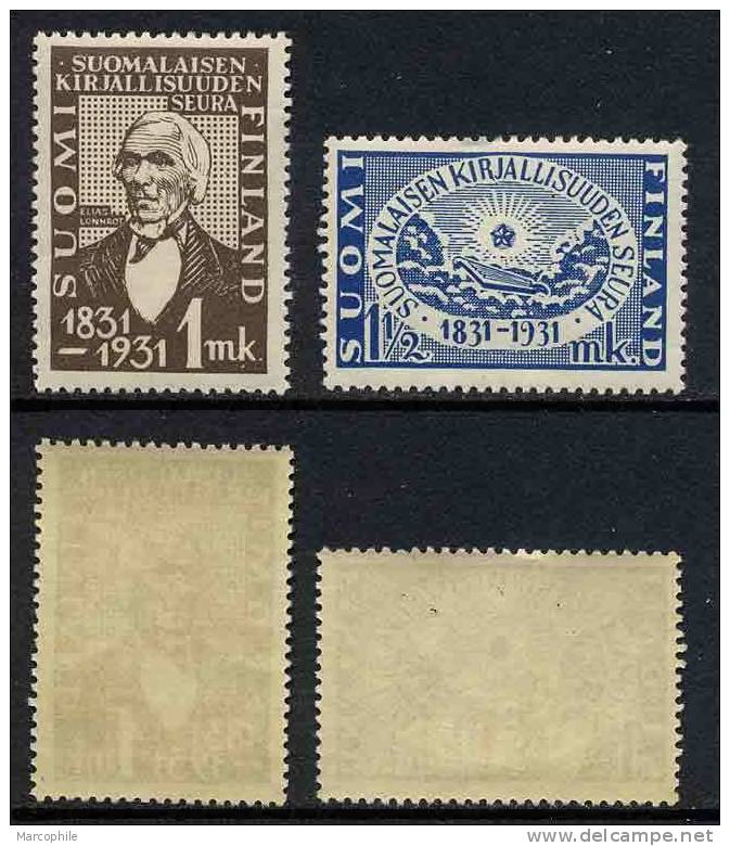 FINLANDE  / 1931 - SERIE COMPLETE  # 159 A 160  */** - Ungebraucht