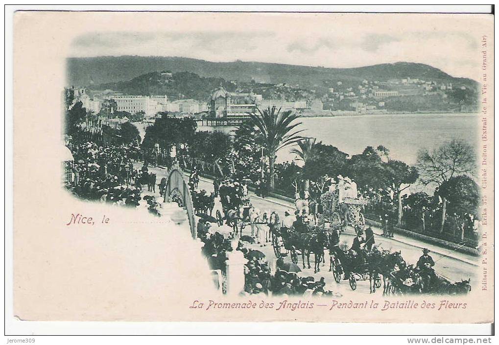 NICE - (06000) - CPA - N°375 - La Promenade Des Anglais - Pendant La Bataille Des Fleurs - Marchés, Fêtes