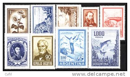 ARGENTINE - SERIE COURANTE - 1970-74 [9] (Pesos M/n, Sans Filigrane) - Nuevos