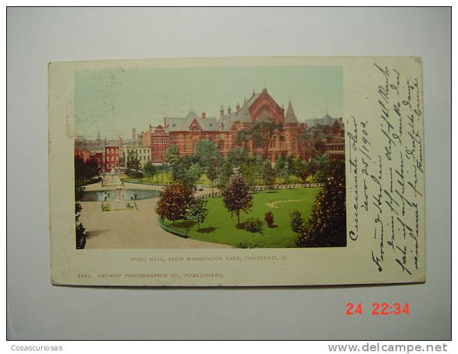 6581 UNITED STATES USA   CINCINNATI  MUSIC HALL   YEARS  1903  OTHERS IN MY STORE - Cincinnati