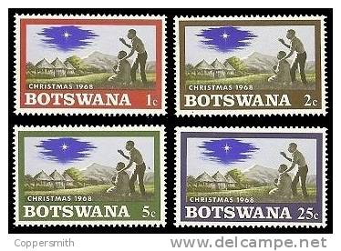 (009 Fo) Botswana  1968  Christmas / Noel / Weihnachten / Kerstmis  ** / Mnh  Michel 47-50 - Botswana (1966-...)