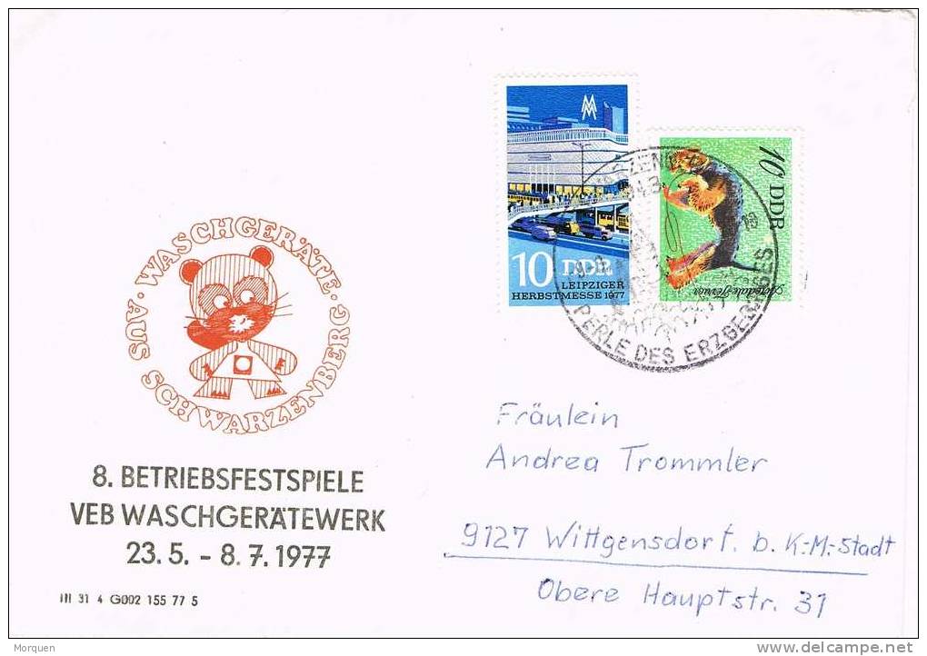 Carta SCHWARZENBERG (Alemania Democratica) 1977. Especial - Covers & Documents