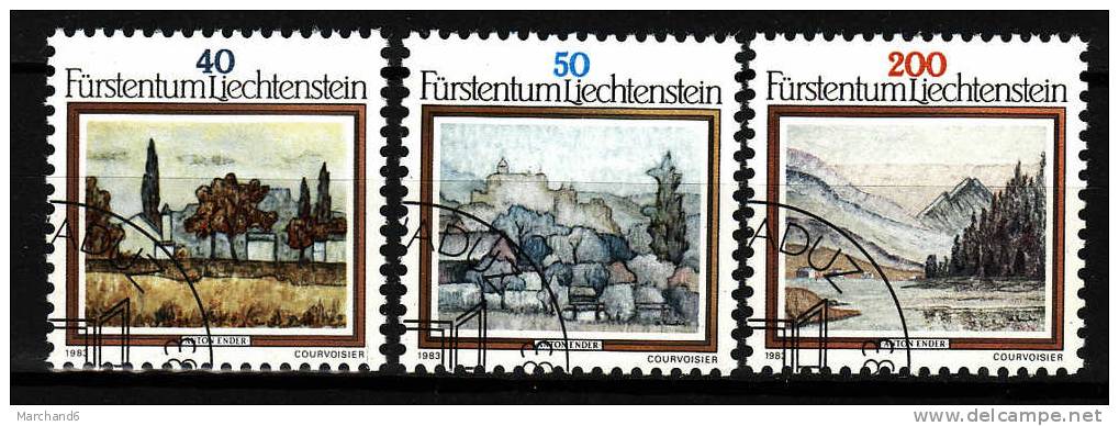 LIECHTENSTEIN.N°762/764.A RTS  PEINTURES D ANTON ENDER. Oblitéré - Gebraucht