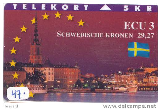 Denmark ECU SWEDEN SWEDISCHE KRONEN (47) PIECES ET MONNAIES MONNAIE COINS MONEY PRIVE 700 EX * NUMMERO P-83 - Francobolli & Monete