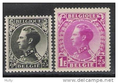 Belgie OCB 390 & 392 (*) - 1934-1935 Léopold III