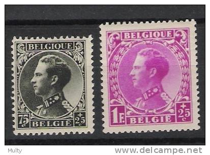 Belgie OCB 390 & 392 (*) - 1934-1935 Leopoldo III
