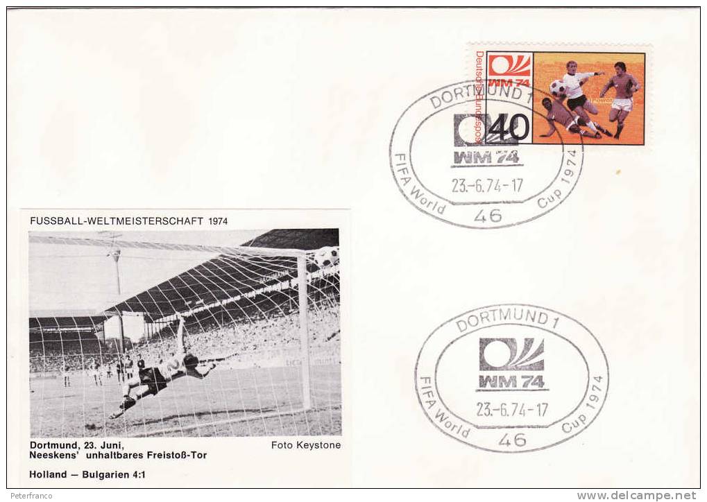 1974 Germania - Campionati Mondiali Olanda-Bulgaria A Dortmund - 1974 – Westdeutschland