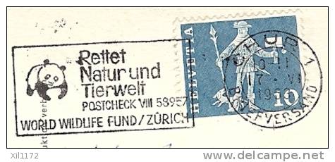 S279 Chur, Obertor. Cachet World Wildlife Fund 1953. Geiger Flims F 585 - Chur