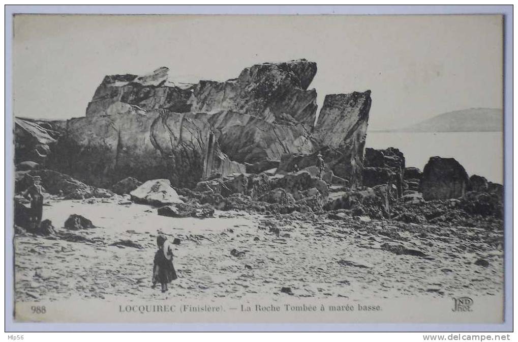 LOCQUIREC   29 - N°988 - LA ROCHE TOMBEE A MAREE BASSE - Locquirec