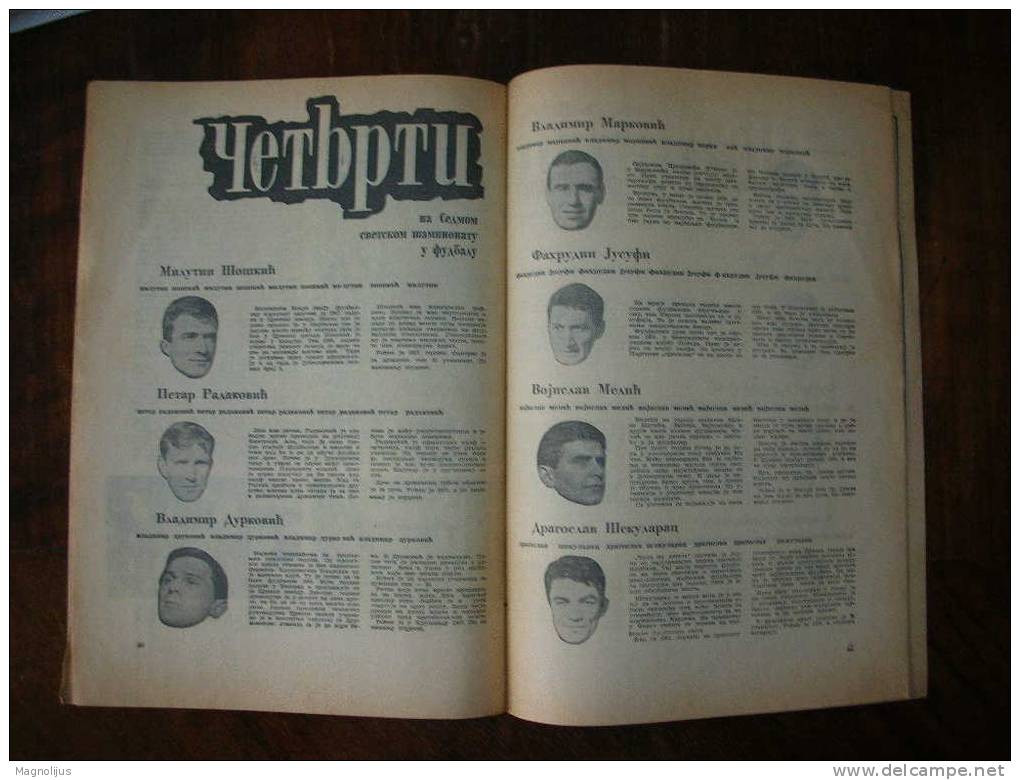 R!R!R!,FNRJ Yugoslavia "Sport" magazine,Football,World Championship,Chile 1962,Soccer,Players,Stadium scenes,Sport,final
