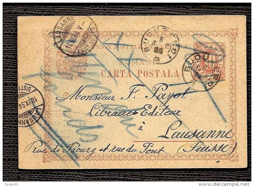 Carta Postala - Traveled 1894th - Brieven En Documenten