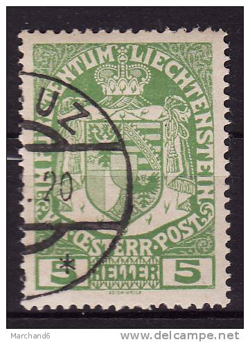 LIECHTENSTEIN.N°5.ARMOIRIES.  Oblitéré - Used Stamps