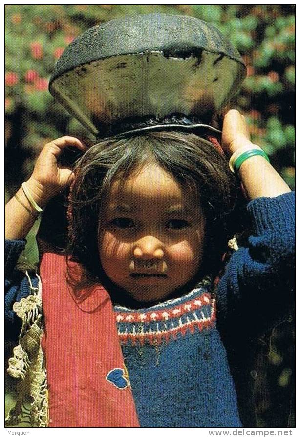 Postal BASEL (Suiza) 1991.  Shopfair 91. Niña Del Nepal - Covers & Documents