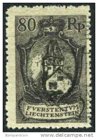 Liechtenstein #68 Used 80rp From 1921 - Gebraucht