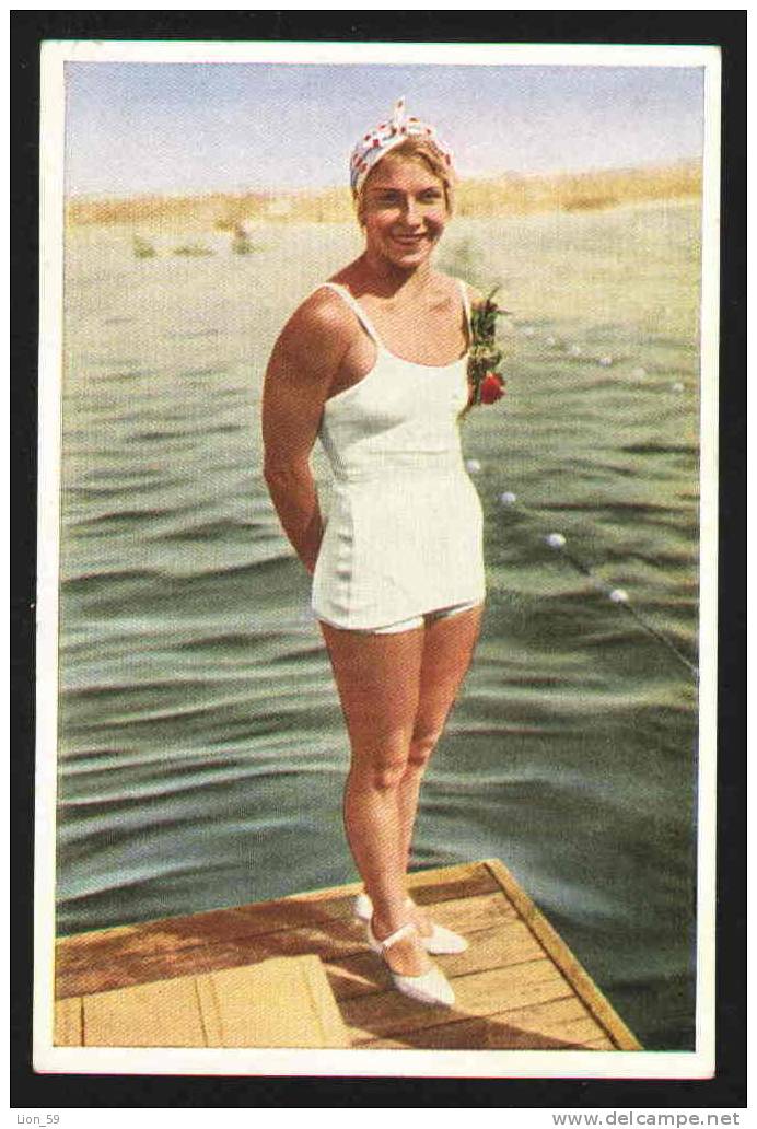 Olympic 1932 SWIMMING WOMEN -  DOROTHY POYNTON Women's Diving 10 Metre Platform Card  Photo 17454 - Natation