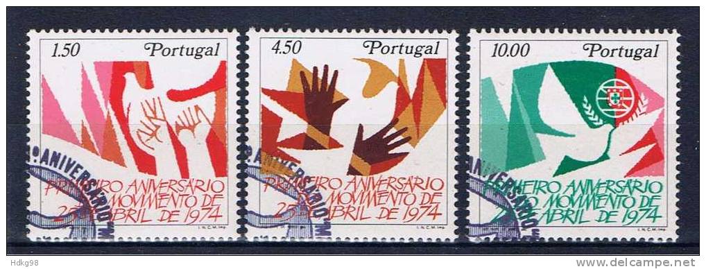 P Portugal 1975 Mi 1275-77 Nelkenrevolution - Used Stamps