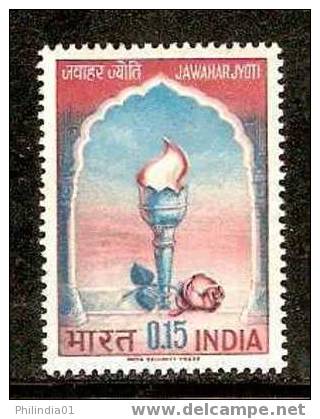 INDIA 1965 EVERLASTIG FLAME, TORCH, ROSE, JAWAHAR JYOTI MNH ** Inde Indien - Neufs