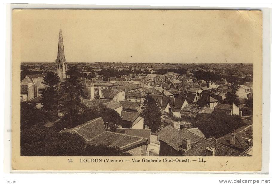 LOUDUN - Vue Générale - Ed. LL,  N° 24 - Loudun