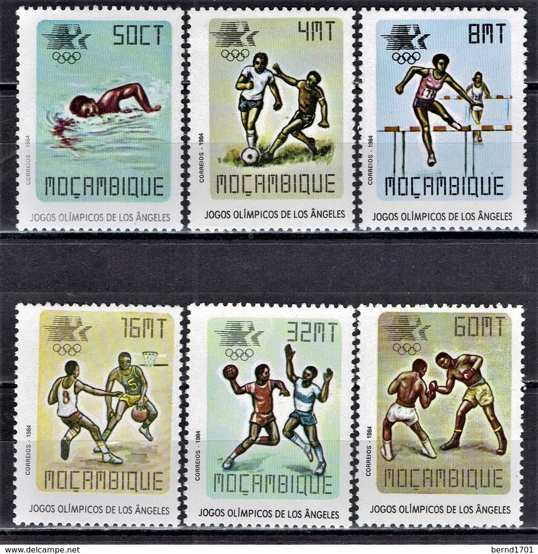 Mocambique - Mi-Nr 967/972 Postfrisch / MNH ** (A218) - Summer 1984: Los Angeles