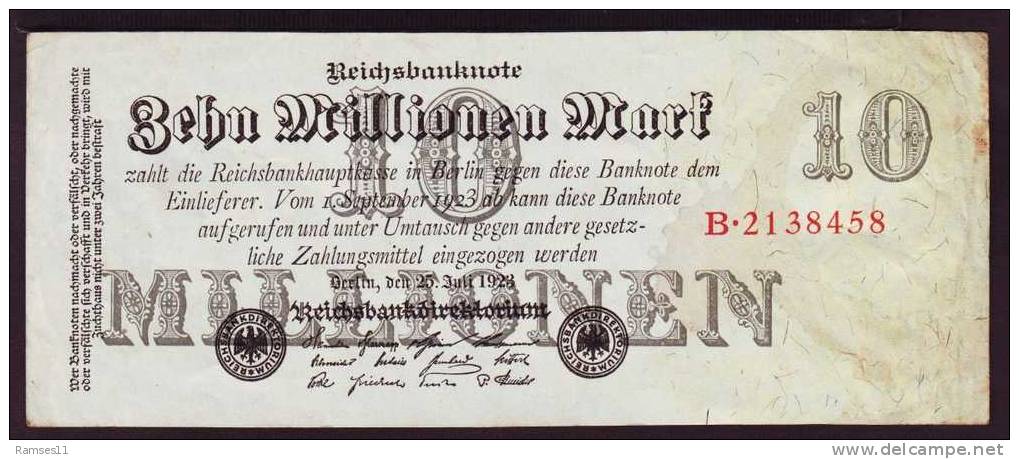 DEUTSCHES REICH - 10 Millionen Mark 1923 - 10 Millionen Mark