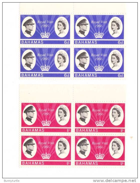 Bahamas 1966 Royal Visit Omnibus Blk Of 4 MNH - Bahamas (1973-...)