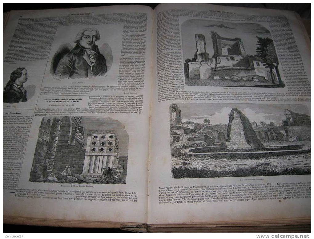 IL MONDO ILLUSTRATO -Giornale Universale- Anno Secundo 1848 - 860 Paggi - Old Books