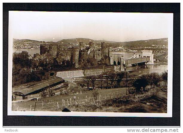 Early Real Photo Postcard Conway Castle Caernarvon Wales - Ref 516 - Caernarvonshire