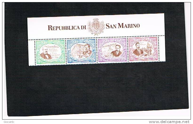 SAN MARINO - UNIF.1570.1573    -  1997  120^ ANNIV. 1^ FRANCOBOLLO DI SAN MARINO    -  NUOVI ** - Unused Stamps