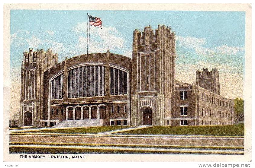 Lewiston Maine - The Armory - Circulée En 1925 - C.T. American Art - Voir Recto Verso - Lewiston