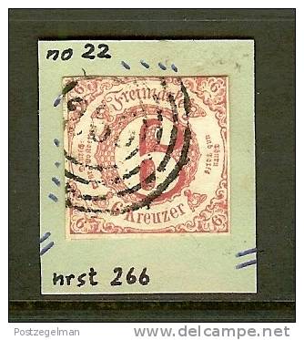 TURN UND TAXIS 1859 Used Stamp 6 Kreuzer Carmin Red 22 - Gebraucht