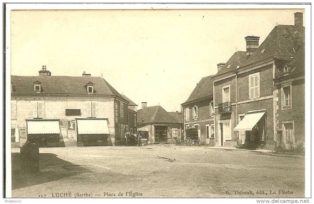 LUCHE  -  Place De L'Eglise - Luche Pringe