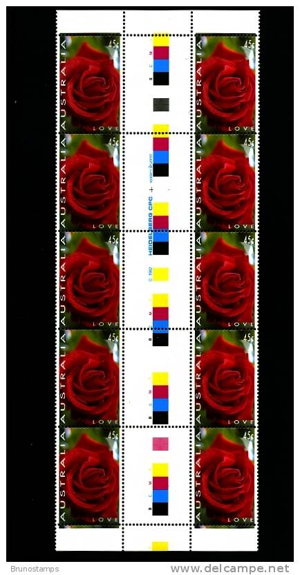 AUSTRALIA - 1994  THINKING OF YOU LOVE    GUTTER STRIP  MINT NH - Blocks & Sheetlets