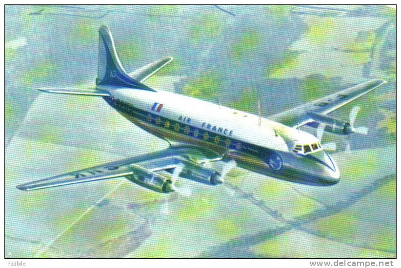 Carte Postale  Aviation Avion Vickers  "Viscount" Quadrimoteur  Air France  Trés Beau Plan - Fallschirmspringen