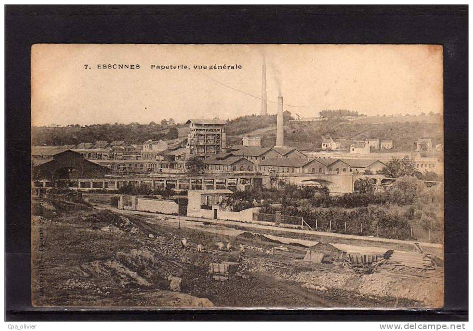 91 ESSONNES Usine, Papeterie, Vue Générale, Ed Bouvet 7, Dos 1900 - Essonnes