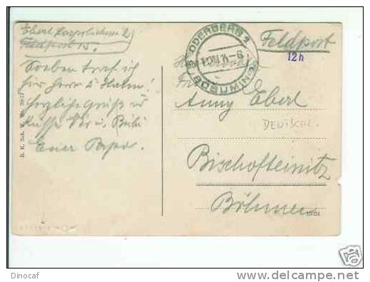 FELDPOST - ODERBERG - STADT - Oesterr. Schlesien 1914, USED, Germany, Deutschland - Boehmen Und Maehren